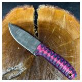 MHS Cutlery Fixed Patterned Steel Blade Knife P37