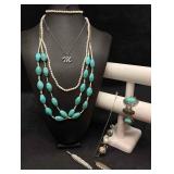 7pc Coastal Boho Suite Mixed Costume Jewelry Lot