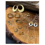 11pc Golden Hoops and Whimsies Mixed Costume Jewel