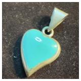 ATI Mexico 925 Turquoise Sterling Heart Shaped Pen