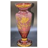 Bohemian Style Gilt Glass Vase B