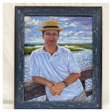 Christophe Cardot Oil on Linen Self Portrait Paint