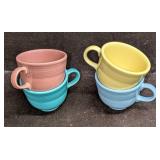 Four Fiestaware Flat Cups