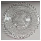 Vintage Isle Of Man Embossed Glass Souvenir Plate
