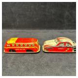 Pair of Vintage Lupor Tin Litho Toys Lupor Bus Lin