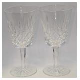 2 Waterford Crystal Lismore White Wine Glasses A
