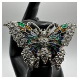Butterfly Colorful Enamel and Rhinestone Embellish