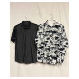 2pc Armani Exchange Mens Graphic Button Downs