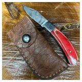 MHS Cutlery Steel Pocket Knife with Wood Handle an
