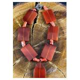 Coral Necklace made with Sterling Hardware