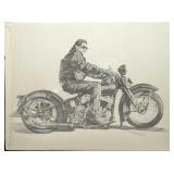 Motorcycle Biker Joann Print
