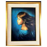 Crying Girl Print by Joy Caros