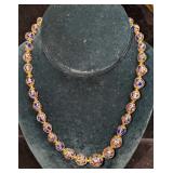 Vintage Italian Murano Cobalt And Gold Color Art G