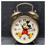 Lorus Quartz Mickey Mouse Twin-Bell Alarm Clock La