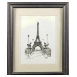 Framed Eiffel Tower Print Paris France