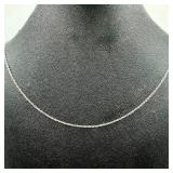 14k White Gold Rope Chain 24"