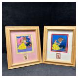 Pair of Framed Disney Beauty and the Beast Prints