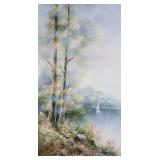 Stuart Parnell Original Acrylic W Mirrored Frame