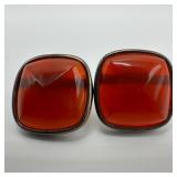 Carnelian Gemstones Square Cut 925 Sterling Silver