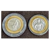 2 .999 Fine Silver And Brass LE Mirage 10 Dollar G