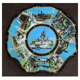Vintage Disney World Blue Glass Candy Dish 1970s