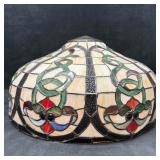 Vintage Tiffany Style Stained Glass Lamp Shade wit