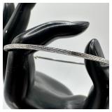 Ancient Greek Key Meander Pattern Style Silver Hin