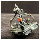 Victorian Etruscan Style Ribbon Design Blue and Re