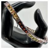925 Sterling Multi Colored Gemstone Tennis Bracele