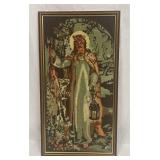 Light Of The World Framed Needlepoint Hand Made By