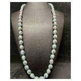 Murano Venetian Lamp Work Art Glass Light Blue Flo