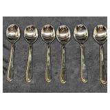 6 Retired Mikasa Estasi Stainless Teaspoons