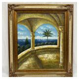 W. Dave Signed Original Oil Painting Mediterranean