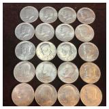 Twenty 20 Kennedy Half Dollars 1972 P 10 Ten Dolla