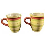 2 Pfaltzgraff Pistoulet Ceramic Mugs