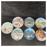 Knowles and Bradford Exchange Collector Plates Sev