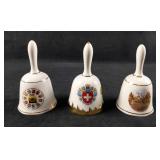 3 Disney Epcot German Switzerland Porcelain Bells