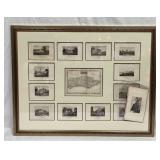 Framed Collection Engravings & A Map From The Excu