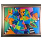 Framed Original Dania Sierra Acyclic On Canvas "Th