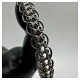 Sterling Silver Intricate Filigree Openwork Cuff B