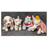 Disney Dumbo Bolt 101 Dalmatians Plush Lot Of 4
