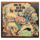 Autographed Davey Johnson Print On Wood Atlanta Br