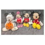Disney Mickey And Minnie Mouse Holiday Plushes Lot
