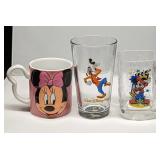 Disney Mickey Minnie Goofy Mugs And Glasses