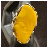Butterscotch Baltic Amber Gemstone Sterling 925 Si