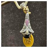 Barbara Bixby Sterling Silver 925 18K Gold Carved