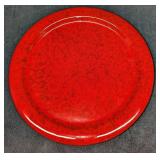 12" Handmade Red Ceramic Platter D