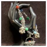 Victorian Etruscan Style Multiple Color Glass and