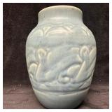Rookwood Pottery Vase Art Deco Style Blue Glazed C