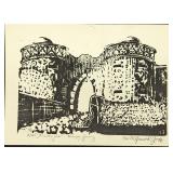 S&N Vintage Jerusalem Gate, Büdingen Germany Print